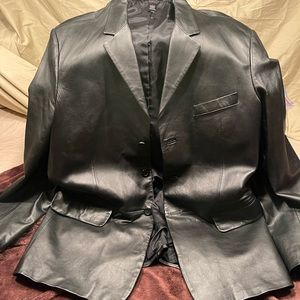 Mens soft dress leather jacket